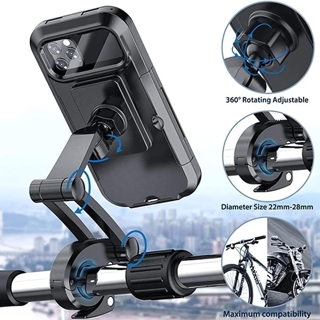 Universal 360 Rotation Bike Waterproof Cell Phone Holder.