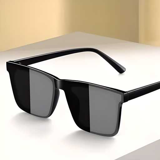 Phantom Men's Square Sunglasses with Free Cleansing Spray