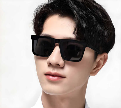 Phantom Men's Square Sunglasses with Free Cleansing Spray