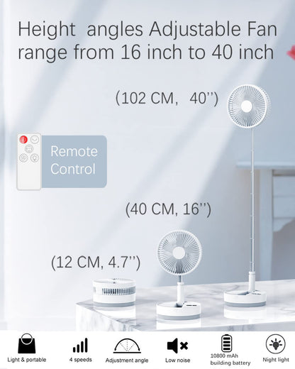 Powerful Rechargeable Table Desk Fan