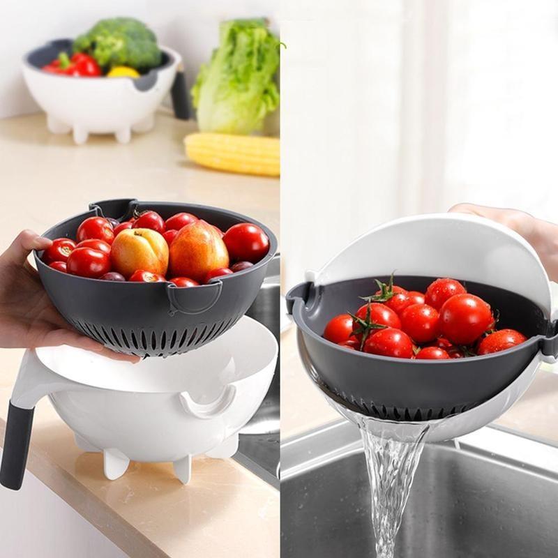 9 in 1 Smart Vegetable Cutter with Drain Basket