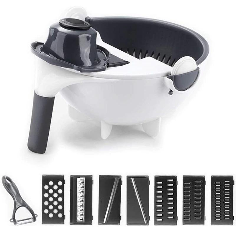 9 in 1 Smart Vegetable Cutter with Drain Basket