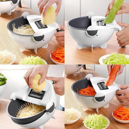 9 in 1 Smart Vegetable Cutter with Drain Basket