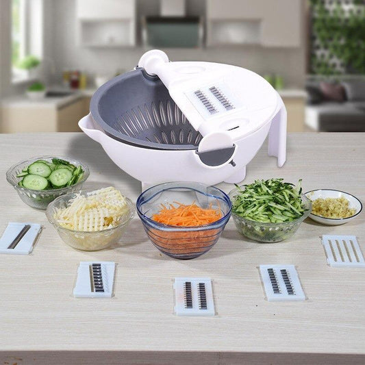 9 in 1 Smart Vegetable Cutter with Drain Basket