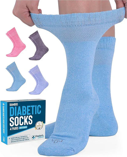 Bamboo Diabetic Compression Socks (Pack of 4 Pairs) – Lowest Price in the Market!