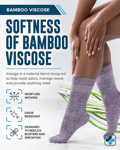 Bamboo Diabetic Compression Socks (Pack of 4 Pairs) – Lowest Price in the Market!